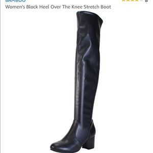 Bamboo Over-the-knee Thigh High Boots, Sz. 10